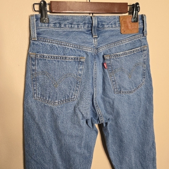 Levi's 501 High Waisted Straight Leg Jeans BIG E - Picture 6 of 12
